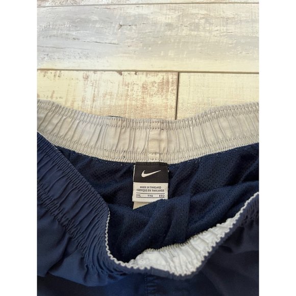 Nike Swim Trunks Vintage Shorts Size XXL Mens Swoosh Logo Blue 90s Men's Pockets - Picture 2 of 5